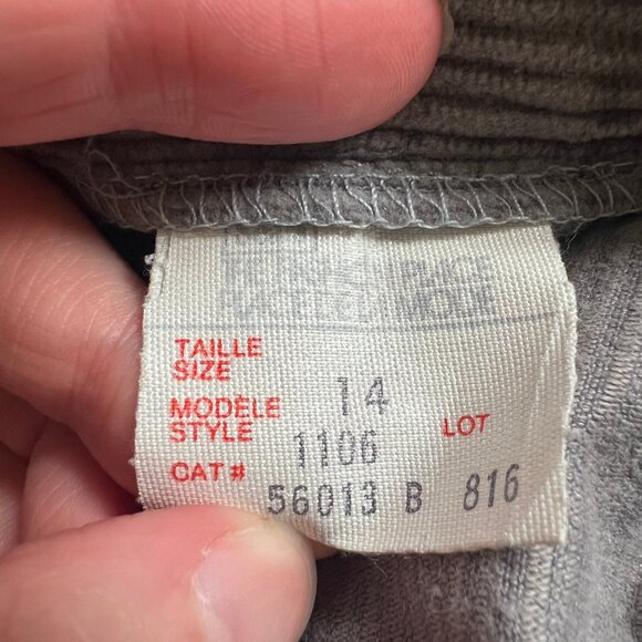 Vintage Corduroy High Rise Waisted Straight Trousers Fall Winter Pants 70s 80s - Picture 6 of 10